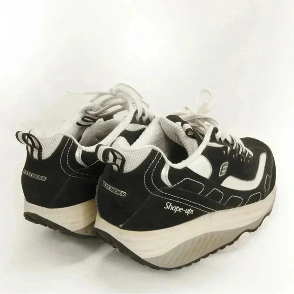 Sketchers Y2K 90s Style Black White Raver Platform Sneaker Shoes - Picture 3 of 6